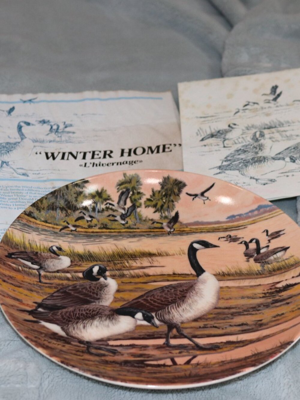 1987 Bradford Exchange "Winter Home" goose wildlife plate